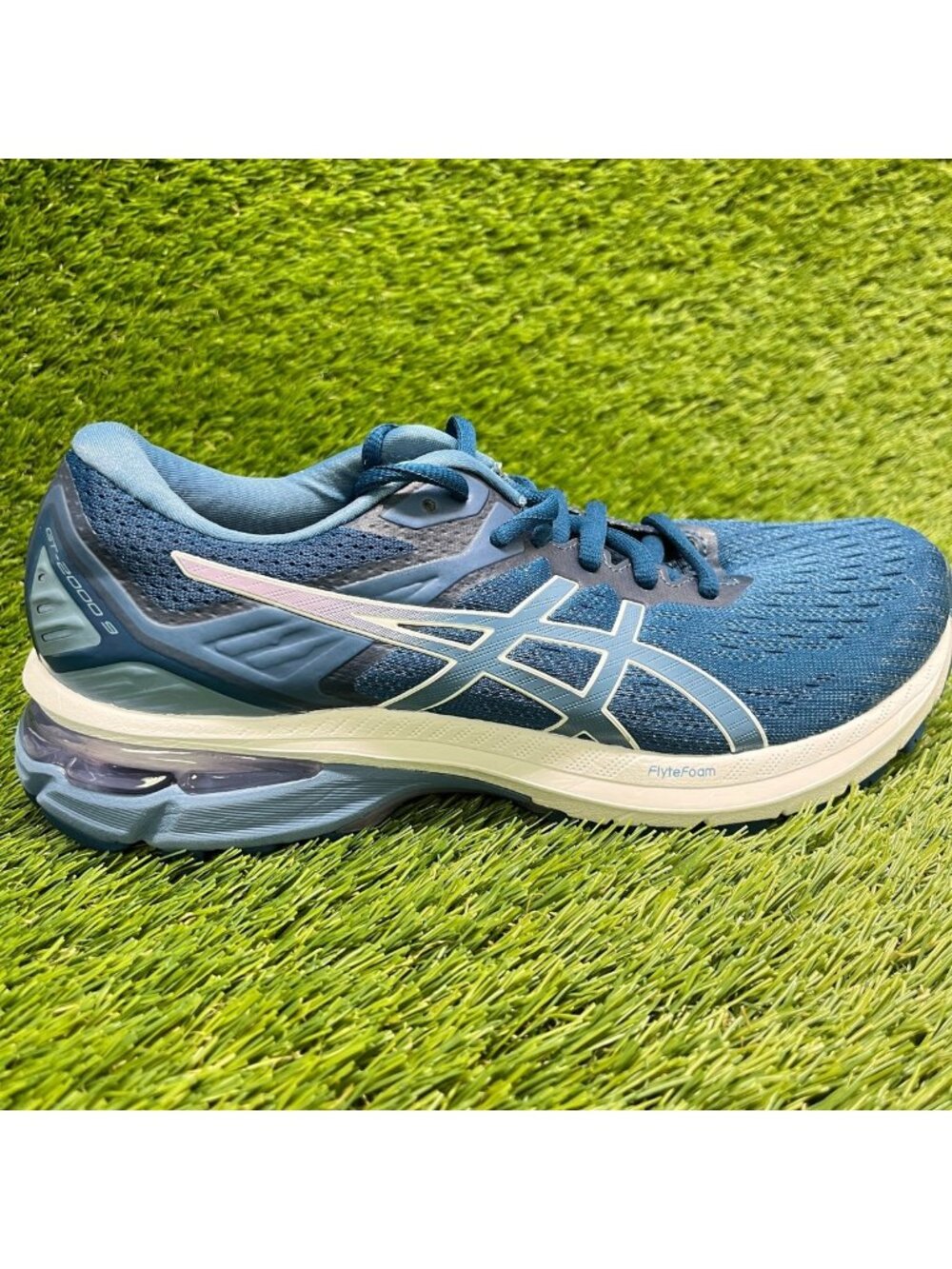 Asics GT-2000 9 Women Size 8D Blue White Athletic Running Walking Shoes Sneakers